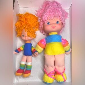 Vintage Rainbow Brite Dolls 1983 80s Plush Yarn Hair Hallmark Mattel Toy